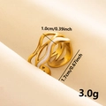 Detaillierte Größenangaben für gewellten Goldring mit weißer Emaille-Einlage Design - Gold/Weiß