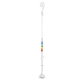 Rainbow crystal suncatcher with butterfly accent and teardrop prism for window hanging - Style 2 - 30mm K9 Diamond