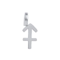 Minimalist silver titanium steel Sagittarius zodiac symbol pendant necklace for women - Sagittarius - Steel