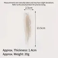 Modello di gambero bianco realistico lungo 13,5 cm per gioco o come esca da pesca - Stile senza clip / Gambero dritto trasparente (con occhi)