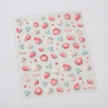 3D strawberry nail stickers M-712 with embossed pink berry and flower patterns - Strawberry 3D Embossed Style (M-712-Jelly Glue)