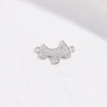 Détail du connecteur chien en argent S925 serti de zircons blancs étincelants pour bijoux - Style Chien Argenté