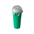 Tazza per granite Frozen Magic verde con coperchio in silicone bianco e cupola trasparente - Aggiornato 330ML Verde