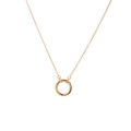 Elegante 18K vergulde oceaan-serie ketting met een ronde hanger op witte achtergrond - Goud / Open cirkel ketting