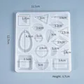 Stampo in silicone traslucido con 15 forme geometriche per ciondoli in resina e gioielli - Ciondolo Geometrico 0768