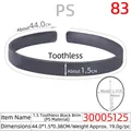 Black plastic headband with smooth toothless design and 1.5cm width dimensions - 1.5CM Non-toothed Black Visor