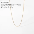 Minimalist multi-layer gold-plated beaded necklace with adjustable extender chain - Gold Thin Chain with Beads(JDN20377)