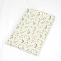 Bamboo cotton muslin swaddle blanket with green leafy floral print for newborns - Green Leaf