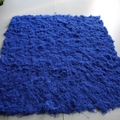 Artificial royal blue moss turf with thick plush texture for landscape and bonsai decor - 1m x 1m / Sapphire Blue