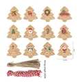 Set di 96 etichette natalizie in carta kraft con 12 disegni e 100 corde colorate incluse - Set 2-96 Etichette + 50 Juta + 50 Cordini in Cotone