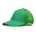 Classic green mesh trucker hat with structured front panel and breathable mesh back - M (56-58cm) / 9-Dark Green