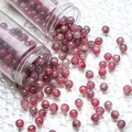 Pink and reddish-brown marble textured glass beads with gold foil for DIY jewelry - M105# Red [10mm Gold Flecked]