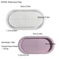 Oval scalloped edge silicone mold for resin tray with dimensions and finished product - Elliptical Scalloped Tray Mold