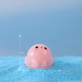 Miniature pink octopus resin figurine for micro landscapes, size 1.8cm x 2.1cm - No. 12 Pink Octopus