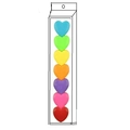 Stackable heart shaped highlighter set in a vertical transparent packaging tube - PVC Case / Solid Heart