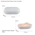 Macro view of boat-shaped silicone mold for candle making with detailed size measurements - Small Boat Plaster Pot Mold
