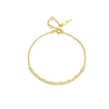 Elegant gold-plated S925 silver bracelet featuring sparkling round white zircon stones - 18K Gold