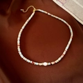 Blaue und rote Perlenkette mit Süßwasserperle und vergoldetem Karabinerverschluss - Stil 14# Halskette-Gold-Jade Perle