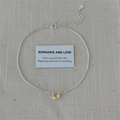 Bracciale a catena serpente in argento 925 con un delicato zircone giallo a cuore - 1 Pezzo / Giallo Oca