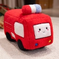 Cojín de peluche de camión de bomberos rojo con bordado lindo para decoración hogar - Camión de Bomberos Rojo