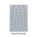 French manicure stencil stickers with blue vertical stripes, model French C2 Small - French C2 Small