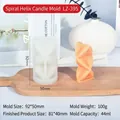 Silikonform für Spiral-Kerzen zur DIY-Seifenherstellung, 92x50mm Größe für Basteldeko - Lebensspiralrad-Kerzenform LZ-395
