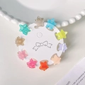 Set di 10 mini mollette a stella in colori gelatina dopamina per capelli bambina - Forma a Stella 10 Pezzi
