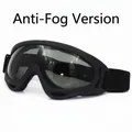 Tactical X400 outdoor anti-fog ski goggles with all black matte frame and dark grey lens - Grey Anti-fog