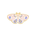 Pink Purple White Star Moon Moth