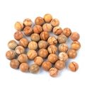 Polished 14mm natural wooden grain round stone beads for DIY jewelry making - Jasper
