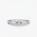 Minimalistischer S925 Sterlingsilber Ring mit marquiseförmigem Solitär-Zirkonia Stein - US Größe 5 / Silber