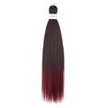 Extension Easy Braid 26 pouces en fibres synthétiques avec ombré brun et bordeaux - Ombré Marron Foncé vers Bourgogne (FR-8)