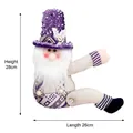 Purple sequin Santa gnome curtain buckle doll decoration with 28cm height dimensions - Santa Claus