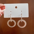 Vintage style gold-plated hoop earrings with micro-pave sparkling crystal rhinestones - Rose Gold Hoop (5# Silver Pin)