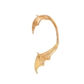 Gothic gold-tone dragon wing ear cuff with intricate bone texture for non-pierced ears - Gold Wing Style (A-1500# Left Ear)