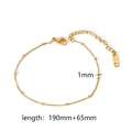 Bracciale a catena con perline dorate in acciaio inossidabile e lunghezza regolabile - Catena Sottile a Sfere (TB5006)