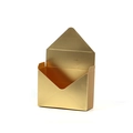 Premium shiny gold envelope-shaped paper gift box with metallic finish and triangle flap - Metallic Gold / 20x7x29.5CM