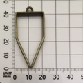 Bronze irregular pentagon hollow alloy pendant frame with measurement scale - Bullet Shape (10487) / 21x40mm / Bronze