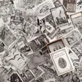 Mini carte vintage in bianco e nero stile Parigi per scrapbooking e collage diario - Parigi in Bianco e Nero