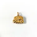14K gold plated stainless steel elephant charm pendant 11x15mm for DIY jewelry - Walking Elephant Pendant (YP3016)