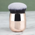 Rose gold mushroom foundation brush with marble handle and dense dual-tone bristles - Rose Gold Marble