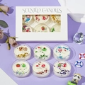 Christmas scented candle gift set with 6 reindeer and snowflake shaped holiday candles - Christmas Glitter Set / Colorful / Mixed Scent