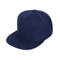 Cappellino baseball a tesa piatta blu scuro in cotone con occhielli e bottone superiore - Adulto (55-60cm) / Blu navy