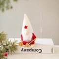 Cute 15cm Christmas skiing gnome plush doll with red pointed hat and wooden skis - Style C (Skiing Gnome Red White 15cm)