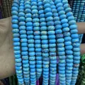 Sky blue abacus-shaped natural stone beads with brown matrix textures for DIY jewelry - Turquoise / 5*8mm (approx. 73 pcs/strand)