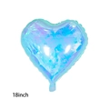 18 Inch Iridescent Blue Heart Balloon