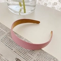 French style berry pink sponge headband with soft velvet texture for women hair styling - Pink Headband
