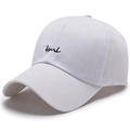 Berretto da baseball bianco minimalista con ricamo tmc nero in twill di cotone - Bianco