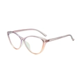 Montatura occhiali cat eye sfumata viola e arancione con lenti anti luce blu - Montatura Viola Rosa Trasparente Lenti Anti-luce Blu