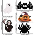 Set of 10 Halloween stickers with ghost bat pumpkin designs for DIY party table skirts - Mixed Stickers